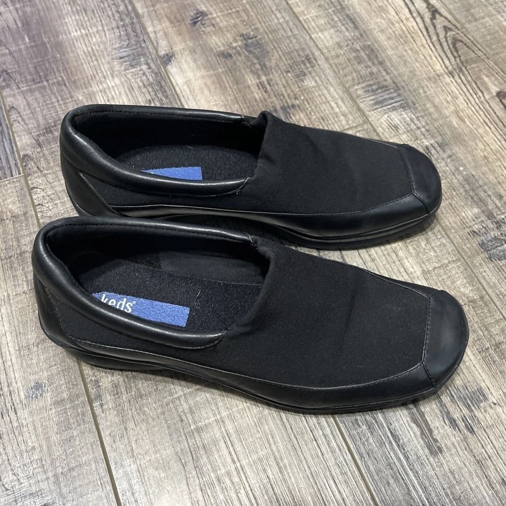 Keds Woman's Black Ellsworth Slip On Loafer Micro Stretch Size 6M